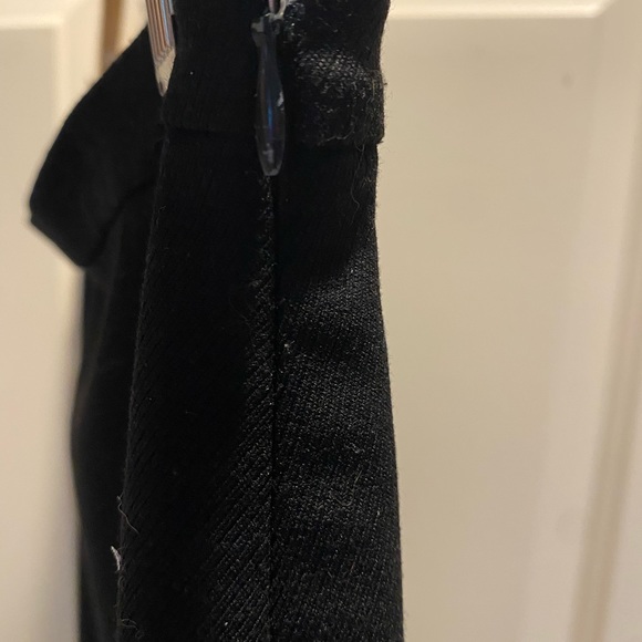 BCBG MAX AZRIA Black Pencil Skirt w Leather Detail - Picture 3 of 7